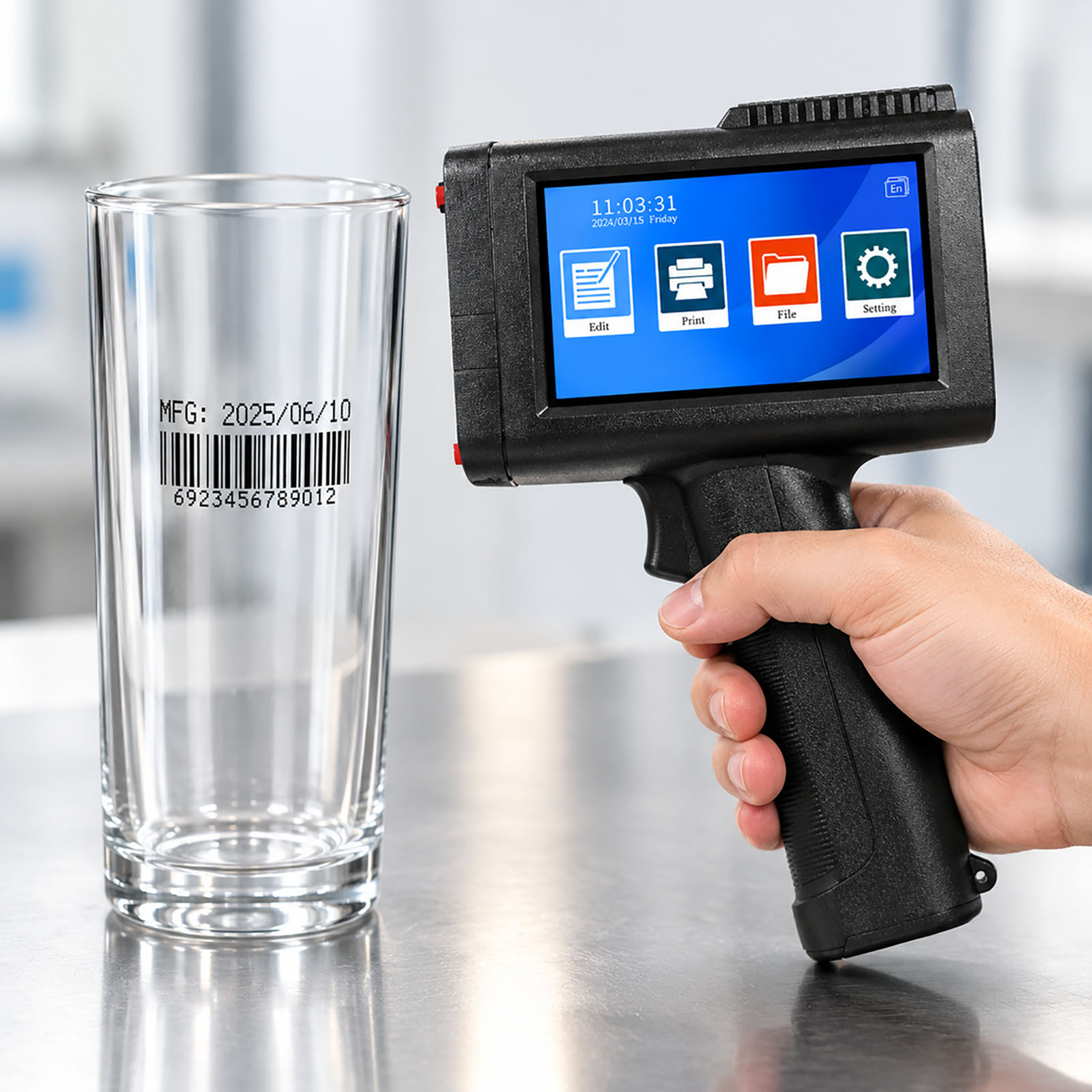 Barcode Printer - طابعة نفث الحبر المحمولة ZM-C13 بحجم