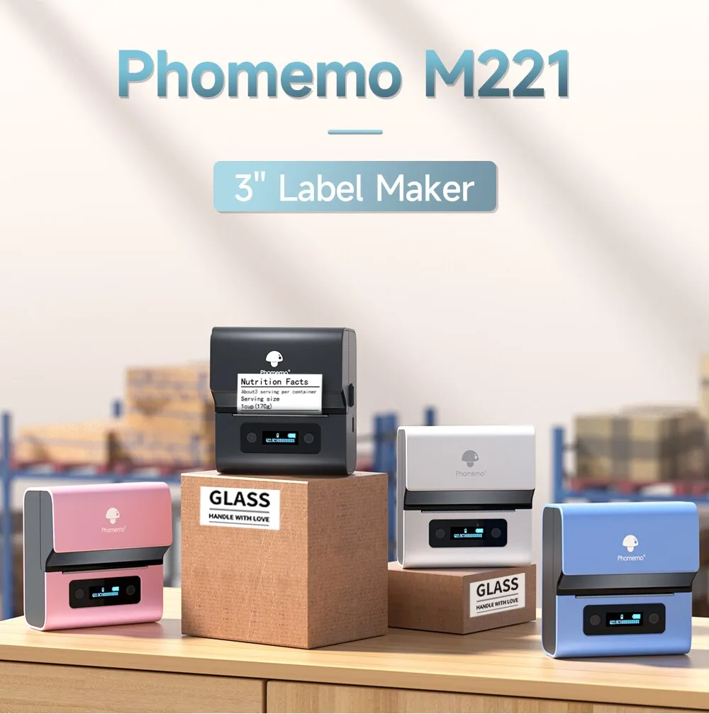 Real Phomemo M221 3 بوصة مقاوم - مراجعة Barcode Printer وسعره