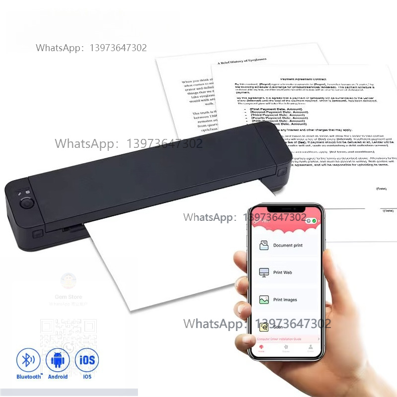 طابعة A4 محمولة جديدة 300 ديسي - مراجعة Thermal Printer وسعره